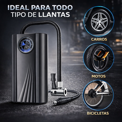 Compresor de Aire Portátil  – Evita quedarte tirado en la carretera